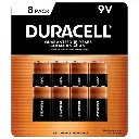 Duracell CopperTop 9V Batteries, 8-count