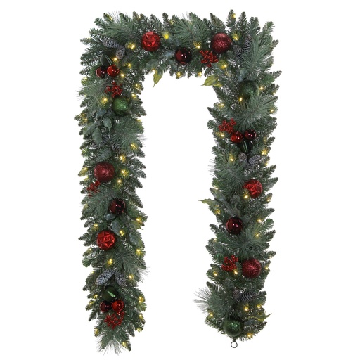 [1851700] 2.74 m ( 9 ft.) Pre-Lit Holiday Artiﬁcial Garland - 1851700